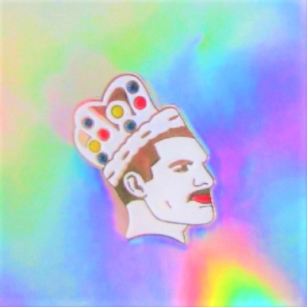 Freddie mercury pin queen band rockstar enamel - Picture 2 of 3